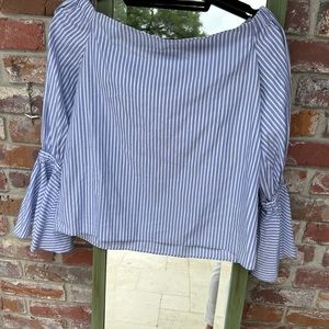 Alexis size small off the shoulder striped top